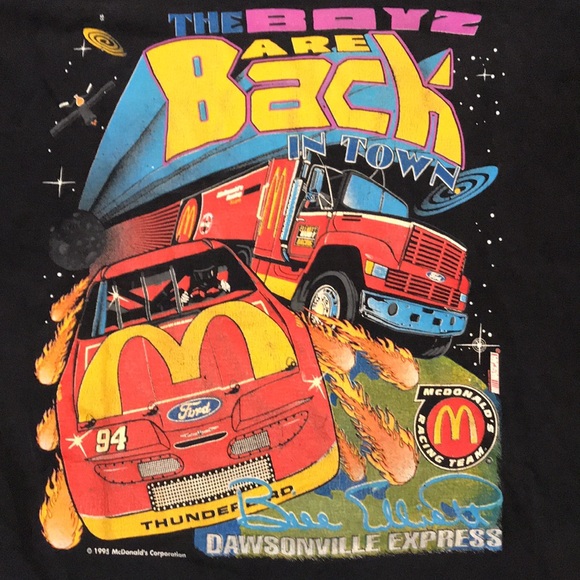 Vintage Bill Elliot McDonalds Racing T-shirt - Picture 2 of 4